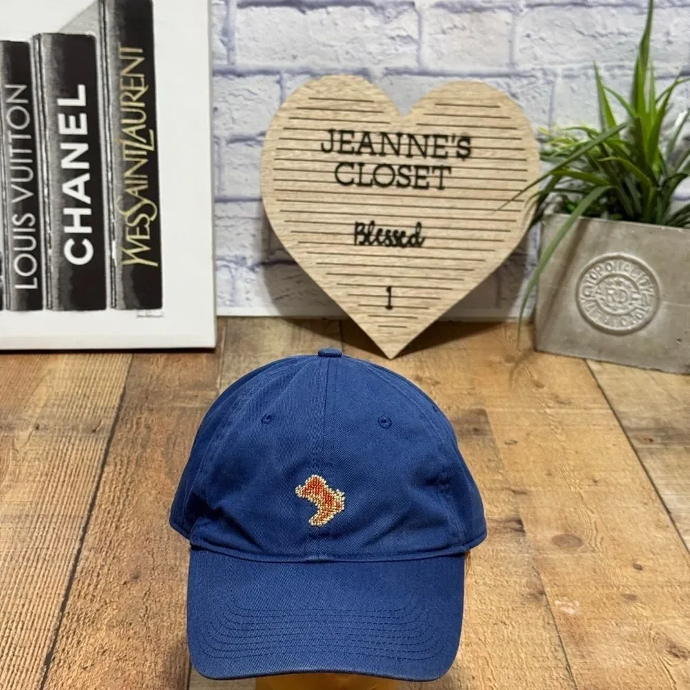 Smathers And Branson Hat Cap Mens Blue Boots  Embroidered‎ Needlepoint Strapback